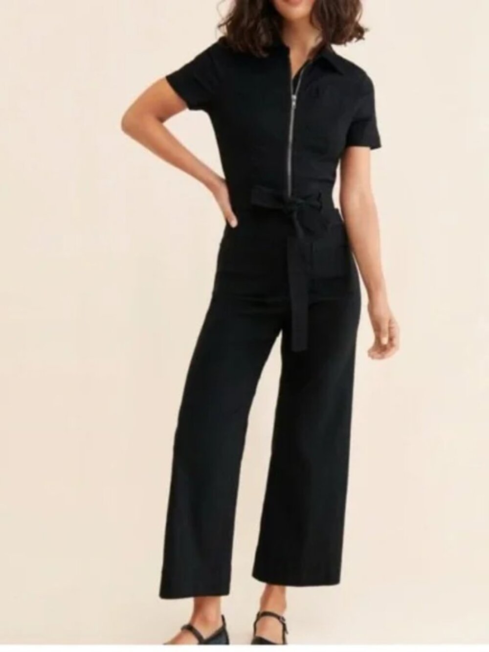 Anthropologie Maeve Weekend Jumpsuit - Black Size US2/UK6